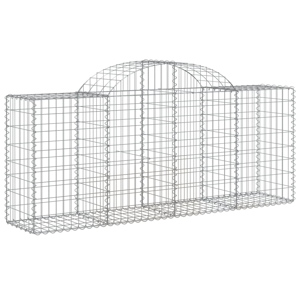 Arched Gabion Baskets 6 pcs 200x50x80/100 cm Galvanised Iron
