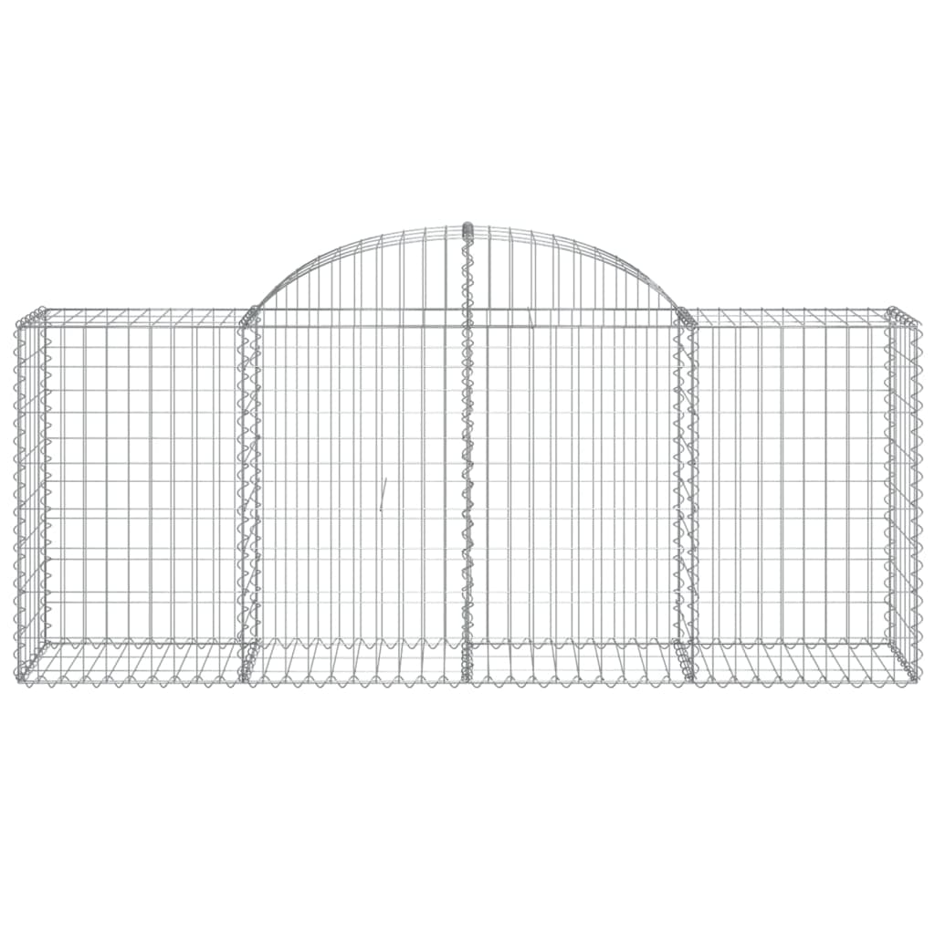 Arched Gabion Baskets 6 pcs 200x50x80/100 cm Galvanised Iron