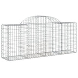 Arched Gabion Baskets 20 pcs 200x50x80/100 cm Galvanised Iron
