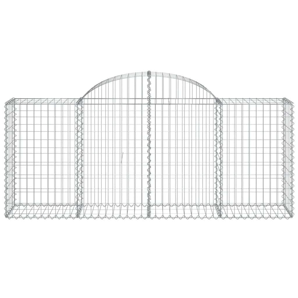 Arched Gabion Baskets 20 pcs 200x50x80/100 cm Galvanised Iron