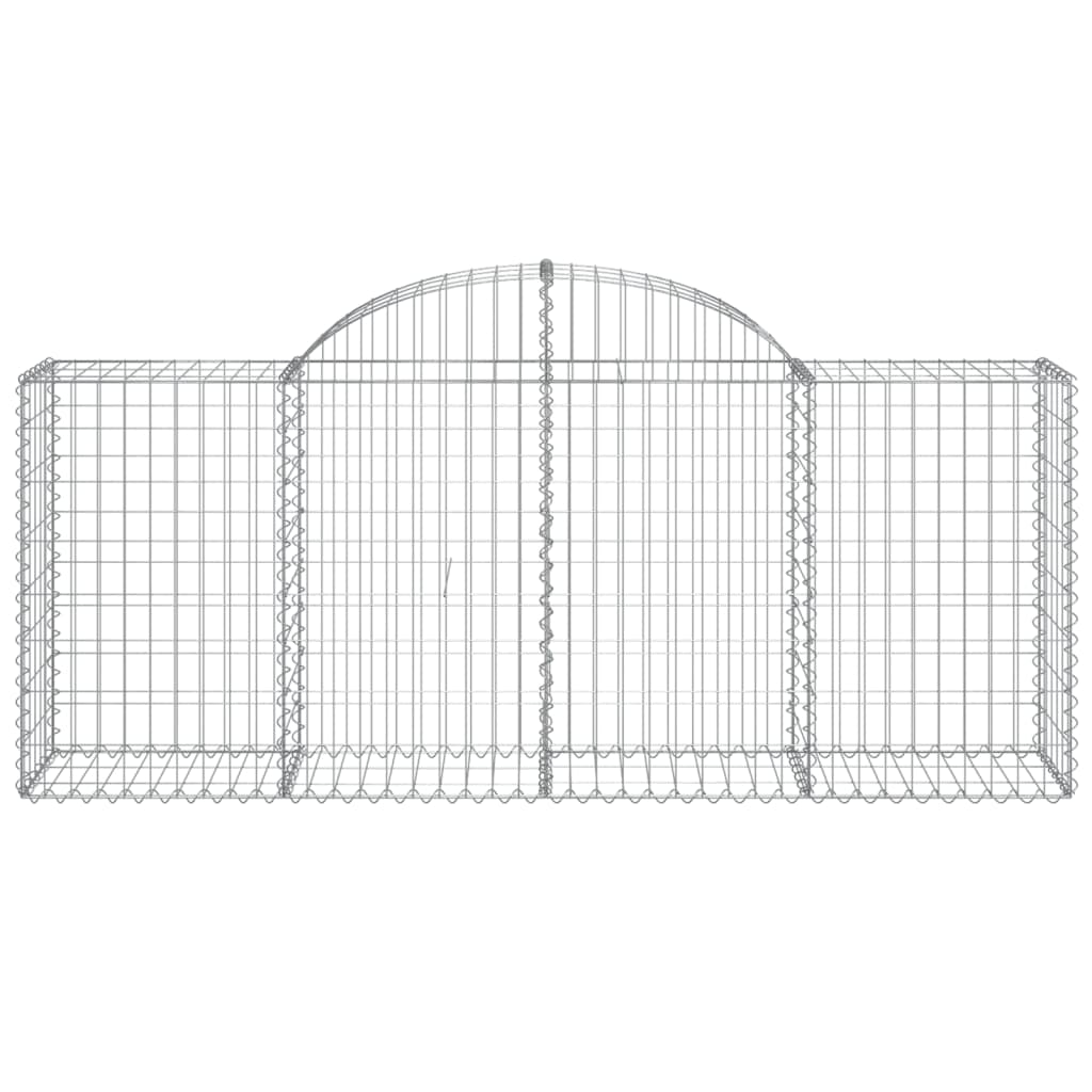Arched Gabion Baskets 50 pcs 200x50x80/100 cm Galvanised Iron
