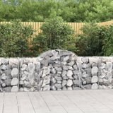 Arched Gabion Baskets 50 pcs 200x50x80/100 cm Galvanised Iron