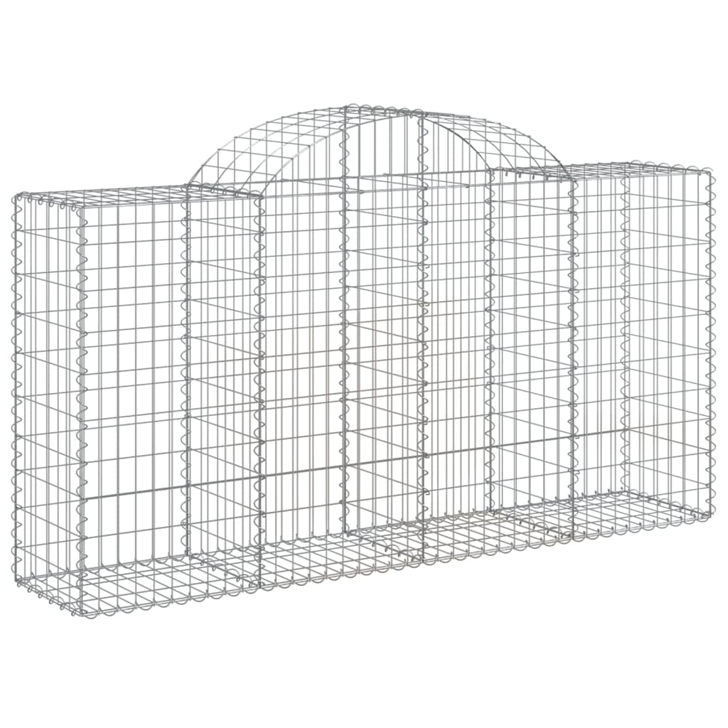 Arched Gabion Baskets 8 pcs 200x50x100/120 cm Galvanised Iron