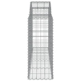 Arched Gabion Baskets 15 pcs 200x50x100/120 cm Galvanised Iron