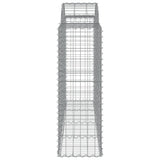 Arched Gabion Baskets 2 pcs 200x50x120/140 cm Galvanised Iron