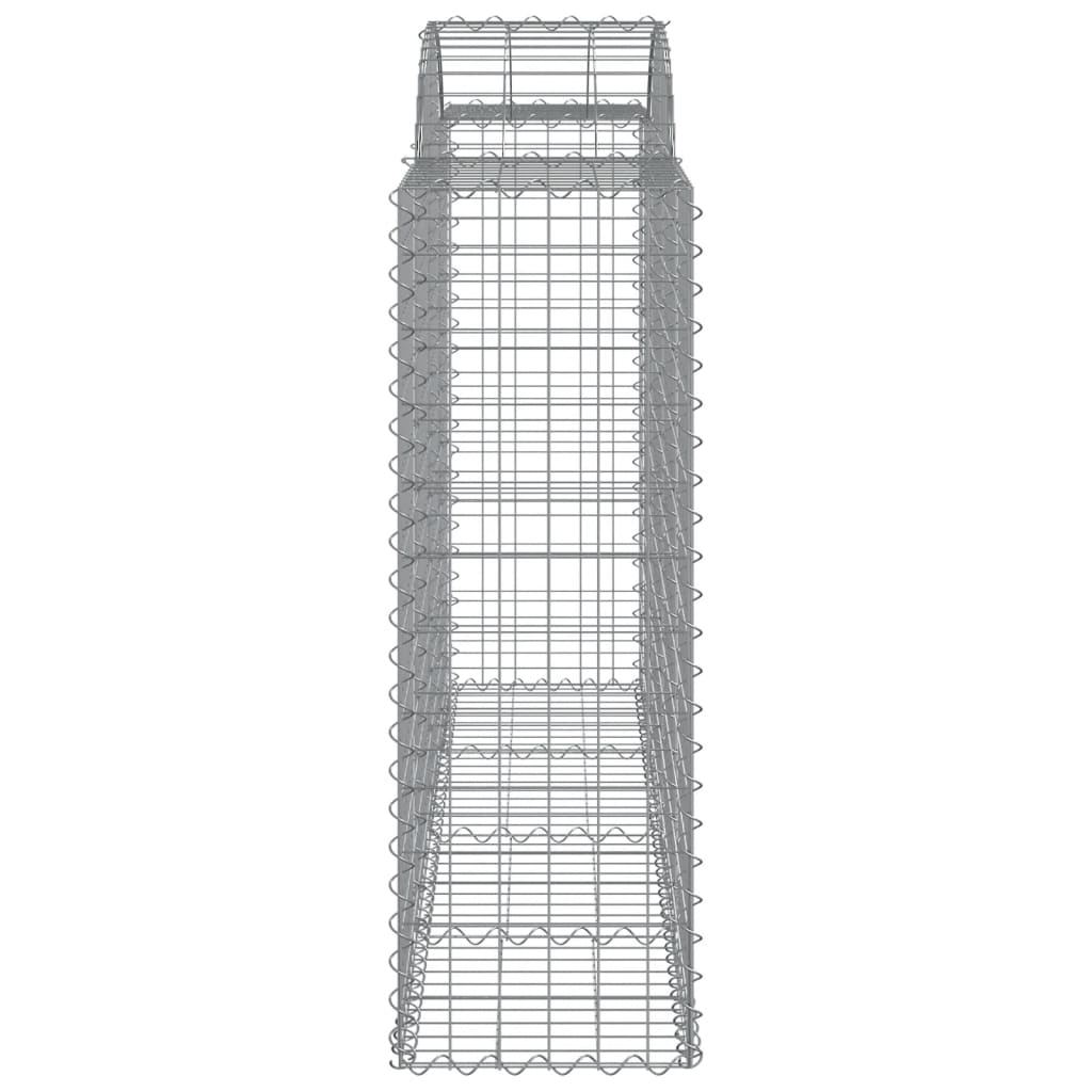 Arched Gabion Baskets 9 pcs 200x50x120/140 cm Galvanised Iron