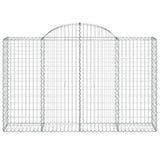 Arched Gabion Baskets 11 pcs 200x50x120/140 cm Galvanised Iron