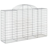 Arched Gabion Baskets 12 pcs 200x50x120/140 cm Galvanised Iron