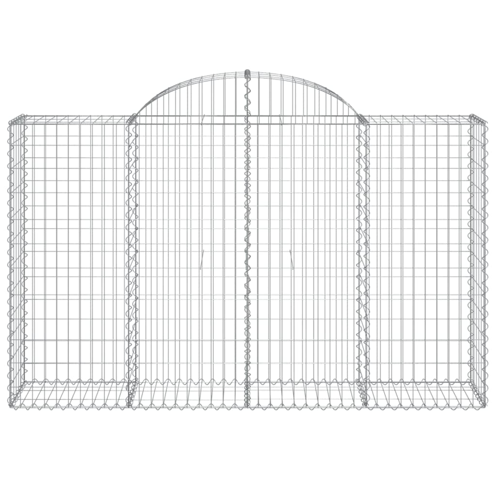 Arched Gabion Baskets 30 pcs 200x50x120/140 cm Galvanised Iron