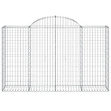 Arched Gabion Baskets 30 pcs 200x50x120/140 cm Galvanised Iron