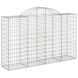 Arched Gabion Baskets 40 pcs 200x50x120/140 cm Galvanised Iron