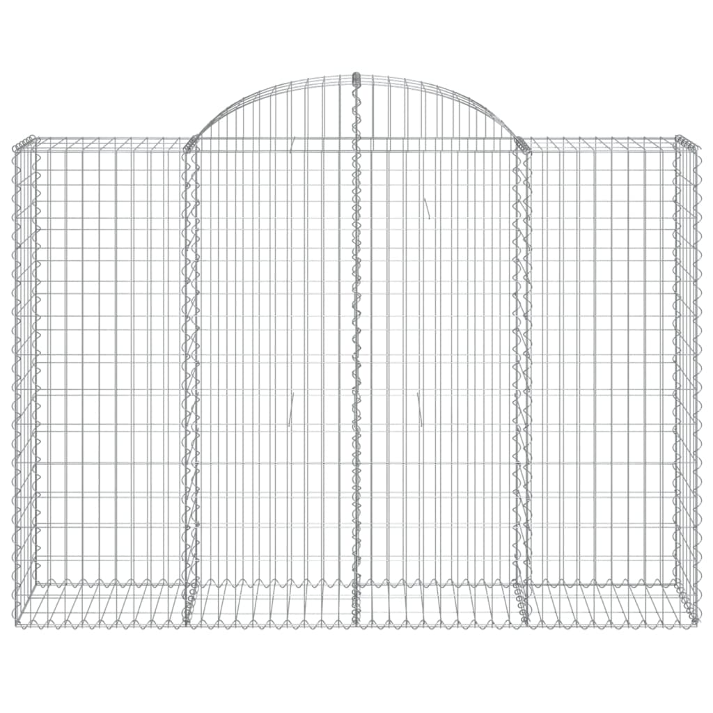 Arched Gabion Baskets 9 pcs 200x50x140/160 cm Galvanised Iron