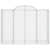Arched Gabion Baskets 13 pcs 200x50x140/160 cm Galvanised Iron