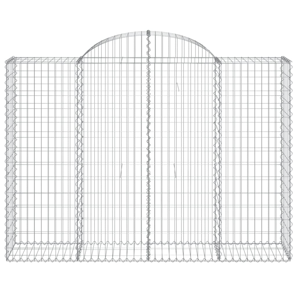 Arched Gabion Baskets 18 pcs 200x50x140/160 cm Galvanised Iron