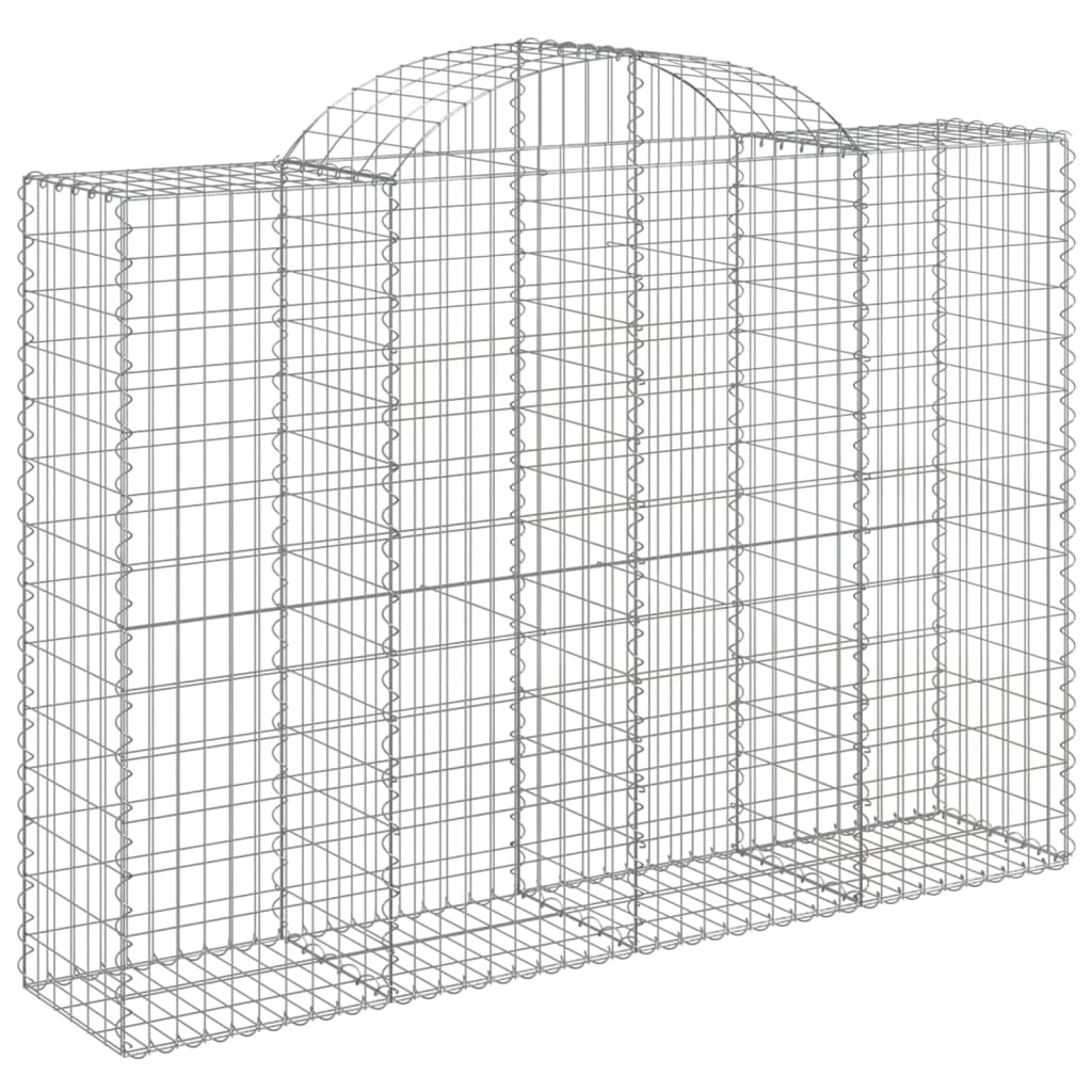 Arched Gabion Baskets 30 pcs 200x50x140/160 cm Galvanised Iron