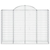 Arched Gabion Baskets 30 pcs 200x50x140/160 cm Galvanised Iron