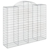 Arched Gabion Baskets 6 pcs 200x50x160/180 cm Galvanised Iron