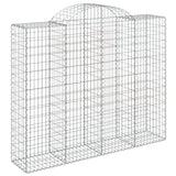 Arched Gabion Baskets 9 pcs 200x50x160/180 cm Galvanised Iron