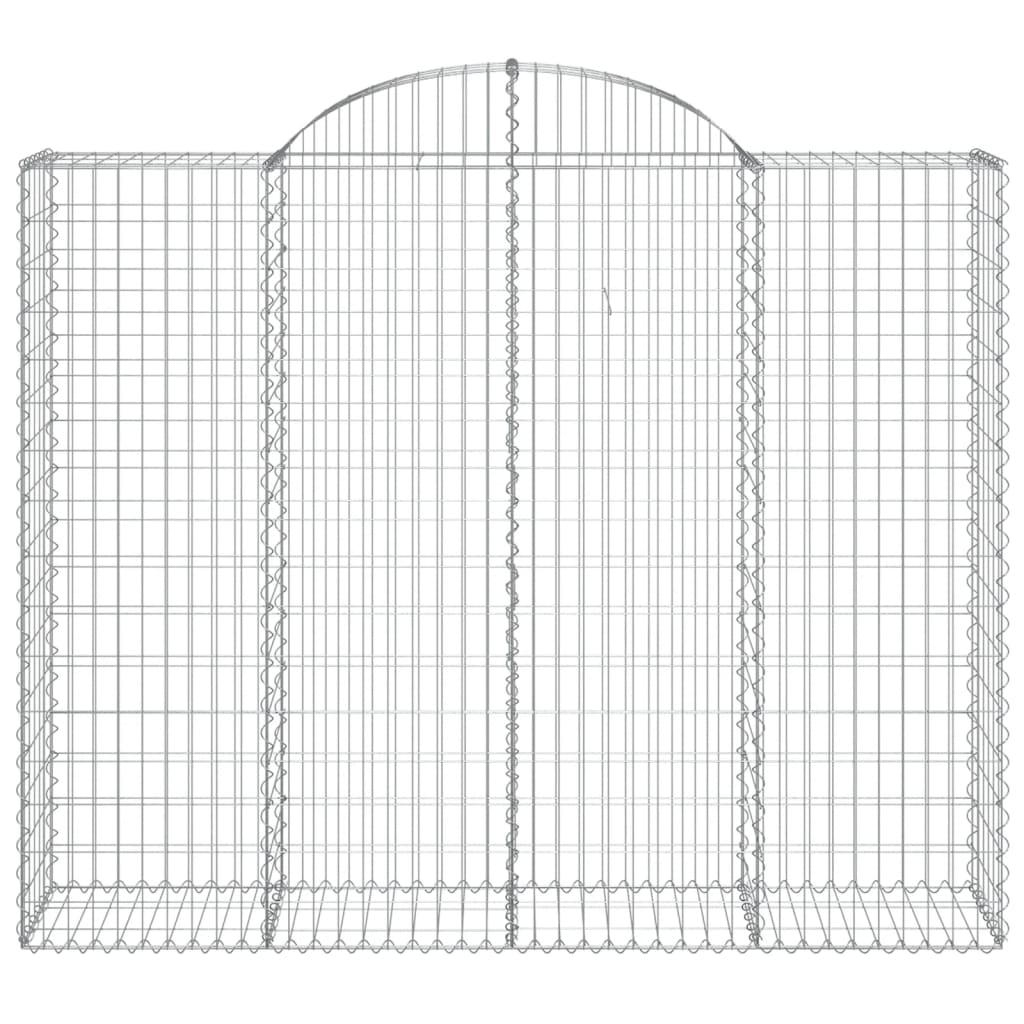 Arched Gabion Baskets 12 pcs 200x50x160/180 cm Galvanised Iron