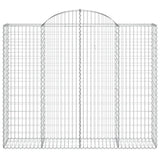 Arched Gabion Baskets 12 pcs 200x50x160/180 cm Galvanised Iron