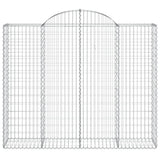 Arched Gabion Baskets 14 pcs 200x50x160/180 cm Galvanised Iron