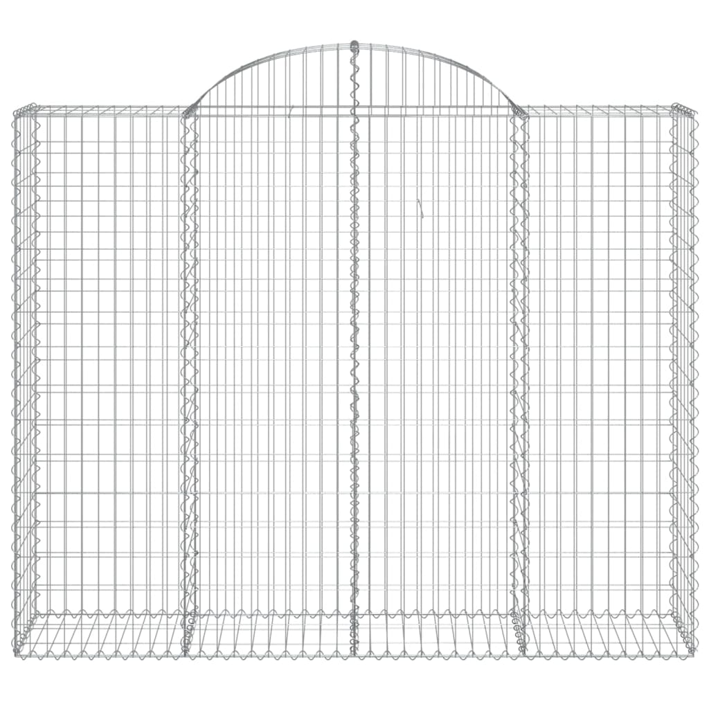 Arched Gabion Baskets 15 pcs 200x50x160/180 cm Galvanised Iron