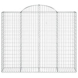 Arched Gabion Baskets 15 pcs 200x50x160/180 cm Galvanised Iron