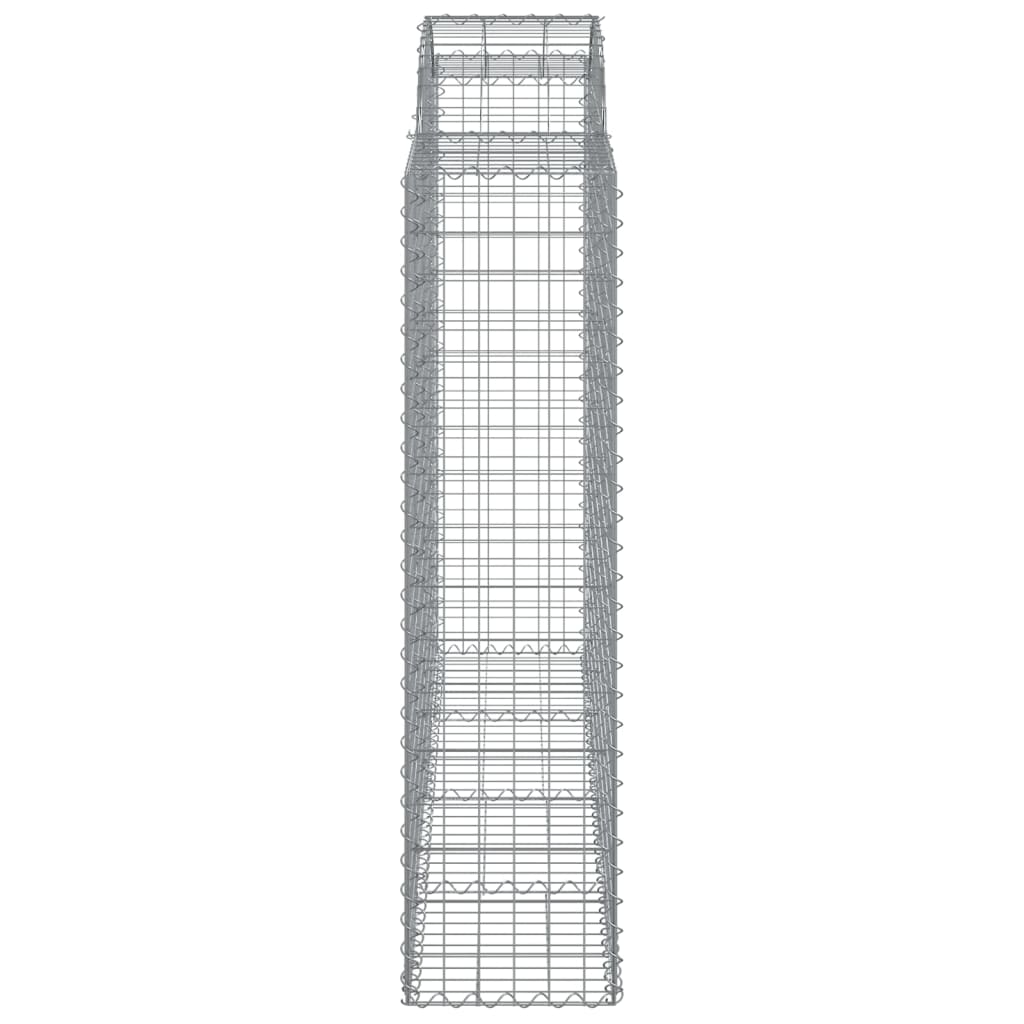 Arched Gabion Baskets 15 pcs 200x50x160/180 cm Galvanised Iron
