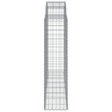Arched Gabion Baskets 15 pcs 200x50x160/180 cm Galvanised Iron