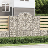 Arched Gabion Baskets 15 pcs 200x50x160/180 cm Galvanised Iron