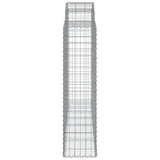 Arched Gabion Baskets 40 pcs 200x50x160/180 cm Galvanised Iron