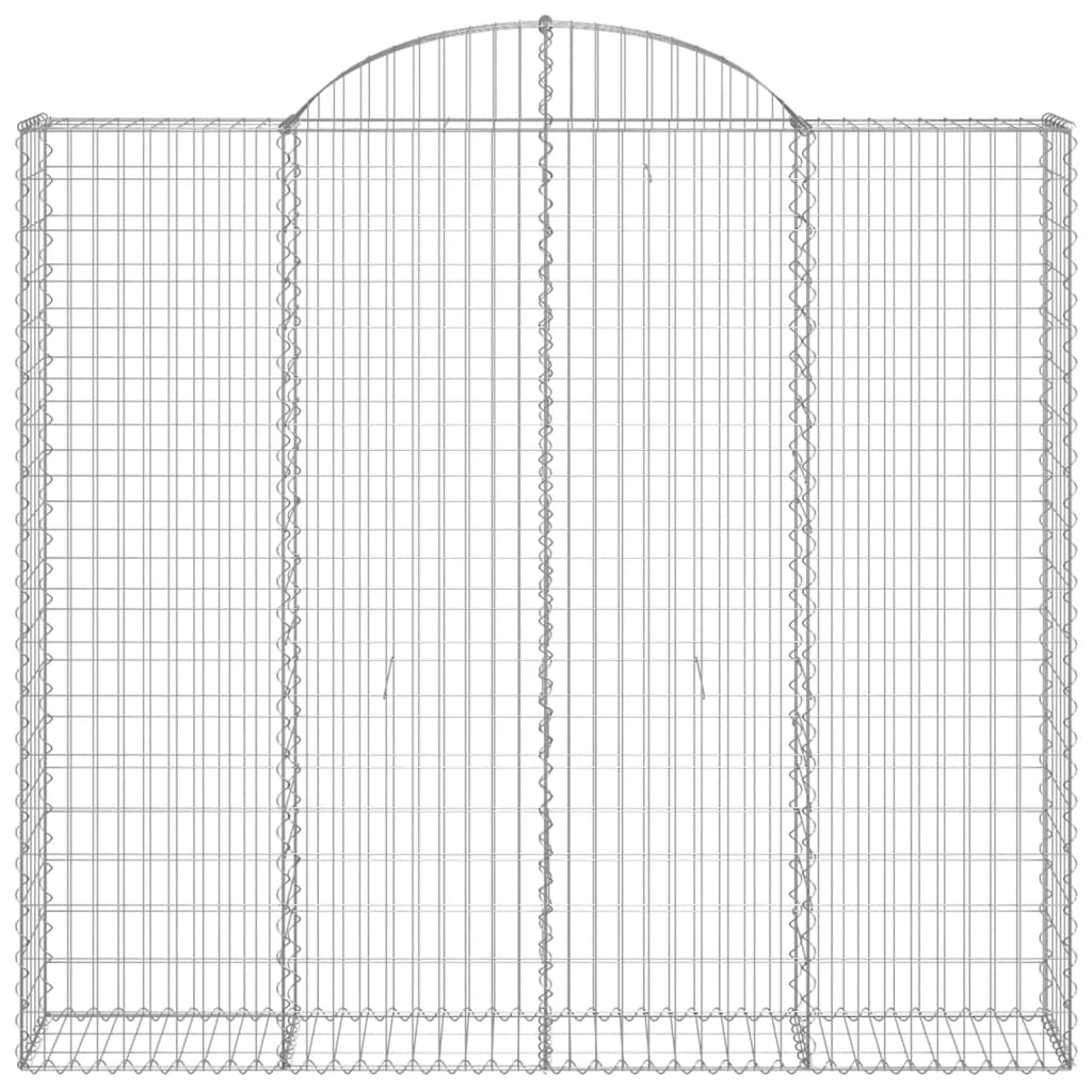 Arched Gabion Baskets 5 pcs 200x50x180/200 cm Galvanised Iron