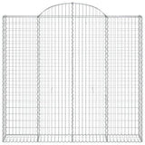 Arched Gabion Baskets 5 pcs 200x50x180/200 cm Galvanised Iron
