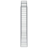 Arched Gabion Baskets 5 pcs 200x50x180/200 cm Galvanised Iron