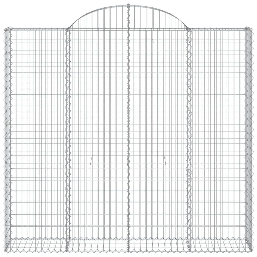 Arched Gabion Baskets 12 pcs 200x50x180/200 cm Galvanised Iron