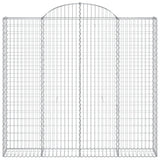 Arched Gabion Baskets 12 pcs 200x50x180/200 cm Galvanised Iron