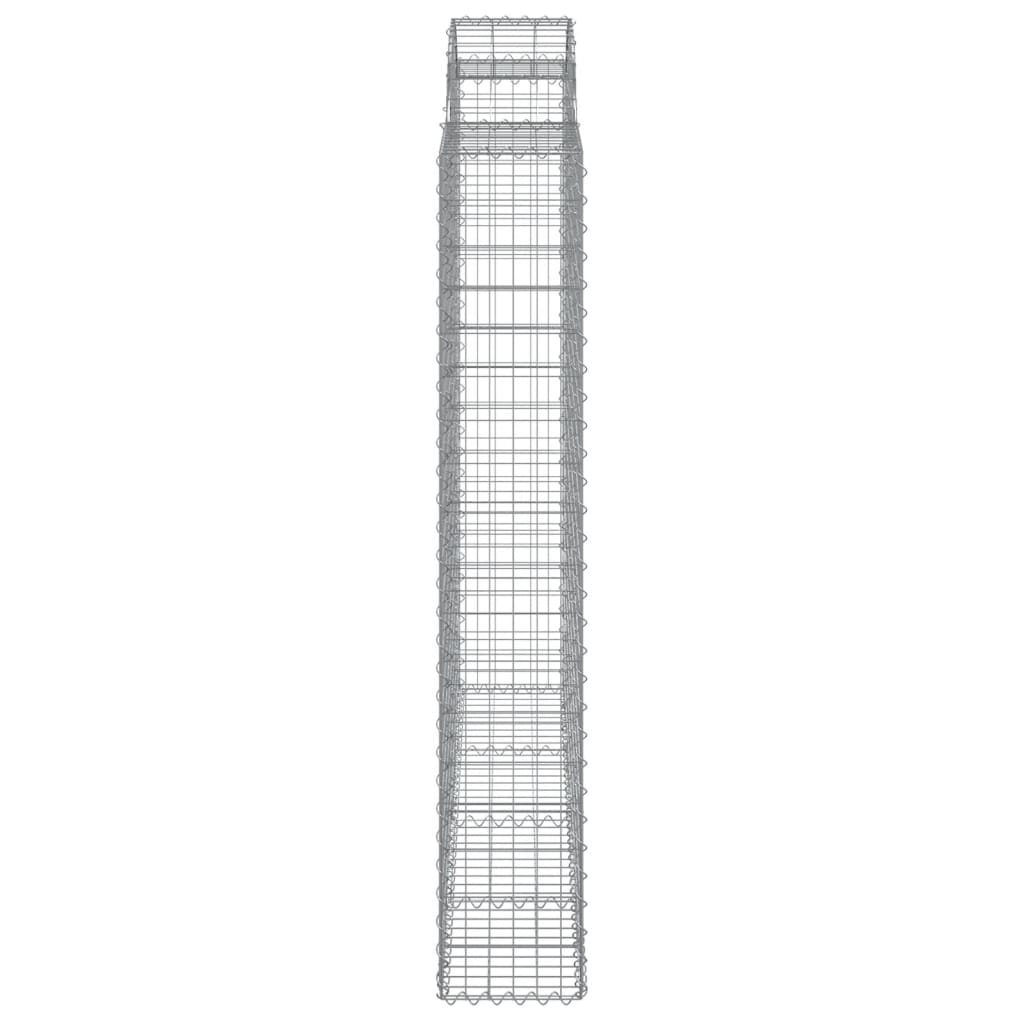 Arched Gabion Baskets 12 pcs 200x50x180/200 cm Galvanised Iron