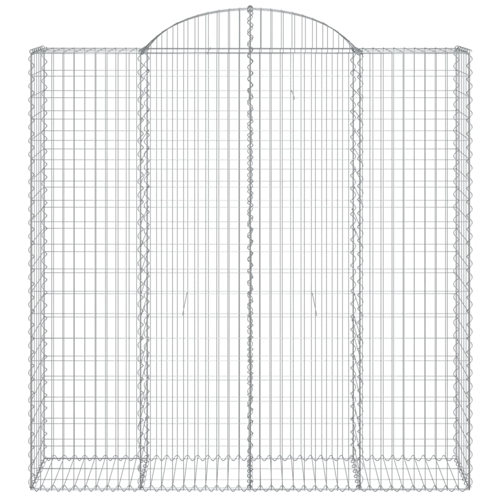 Arched Gabion Baskets 4 pcs 200x50x200/220 cm Galvanised Iron