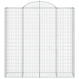 Arched Gabion Baskets 4 pcs 200x50x200/220 cm Galvanised Iron