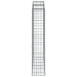 Arched Gabion Baskets 9 pcs 200x50x200/220 cm Galvanised Iron