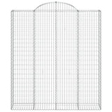 Arched Gabion Baskets 3 pcs 200x50x220/240 cm Galvanised Iron