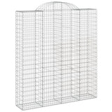 Arched Gabion Baskets 7 pcs 200x50x220/240 cm Galvanised Iron