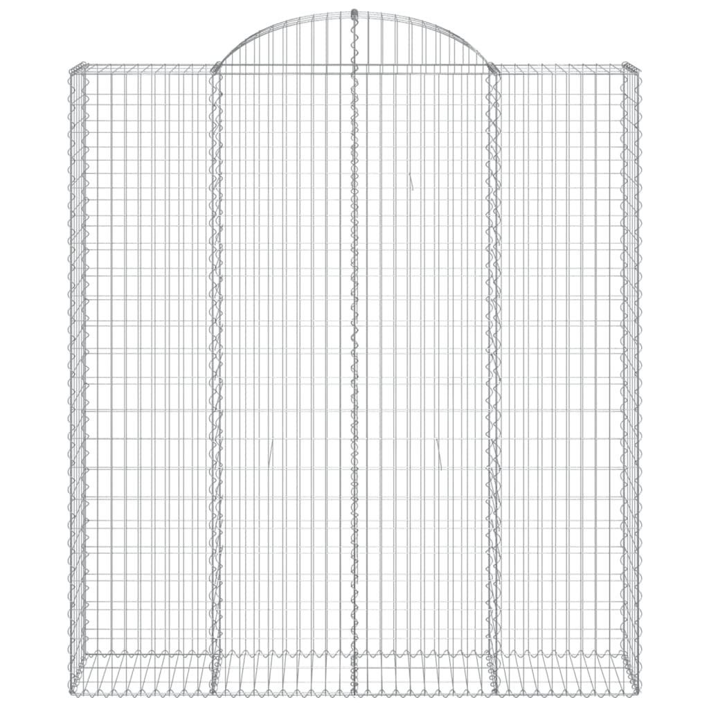 Arched Gabion Baskets 7 pcs 200x50x220/240 cm Galvanised Iron