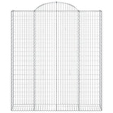 Arched Gabion Baskets 7 pcs 200x50x220/240 cm Galvanised Iron