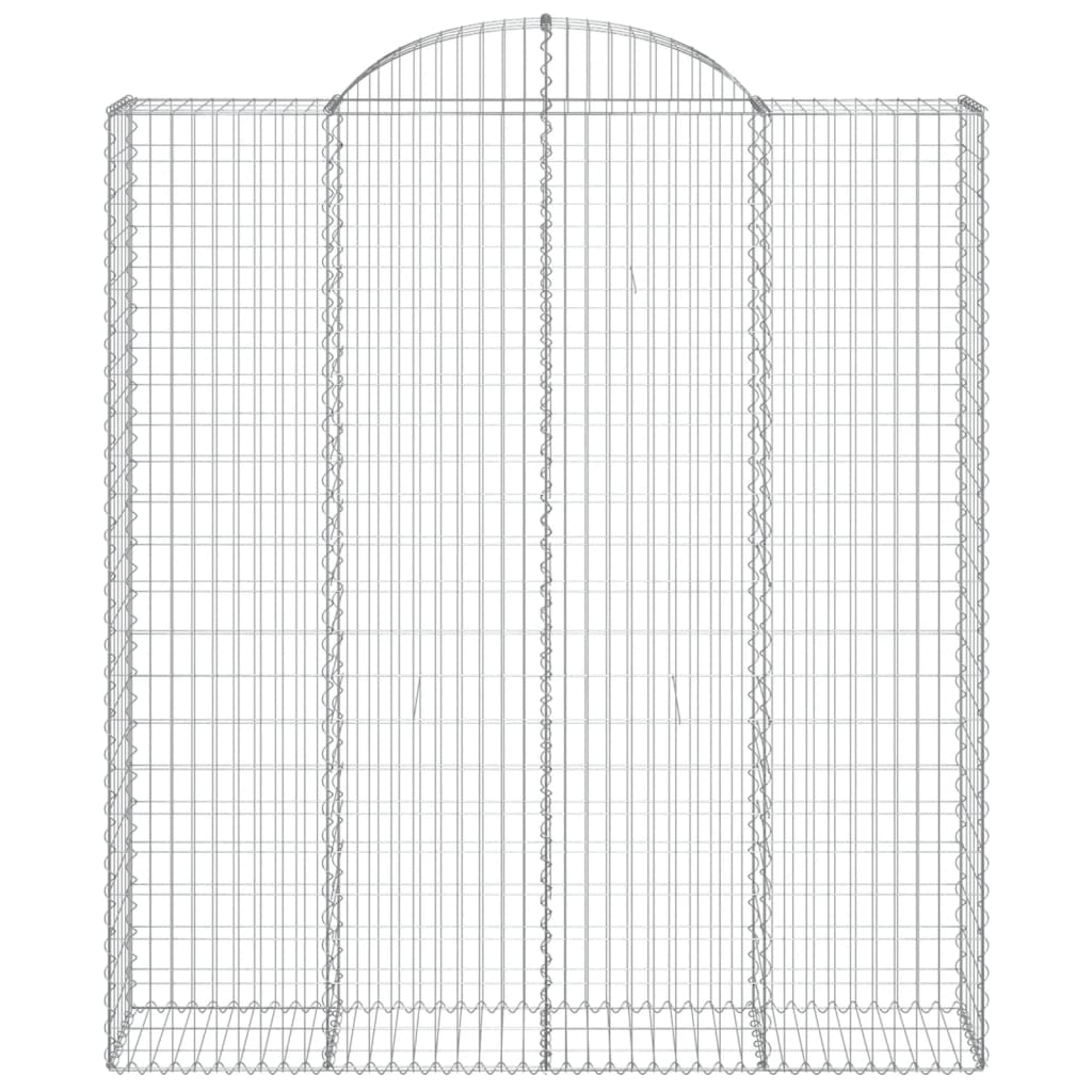 Arched Gabion Baskets 8 pcs 200x50x220/240 cm Galvanised Iron