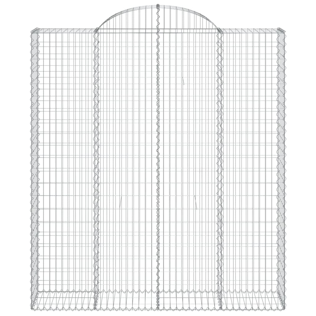 Arched Gabion Baskets 12 pcs 200x50x220/240 cm Galvanised Iron