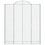 Arched Gabion Baskets 12 pcs 200x50x220/240 cm Galvanised Iron