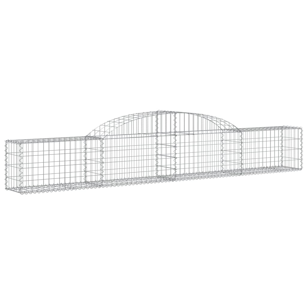Arched Gabion Baskets 7 pcs 300x30x40/60 cm Galvanised Iron