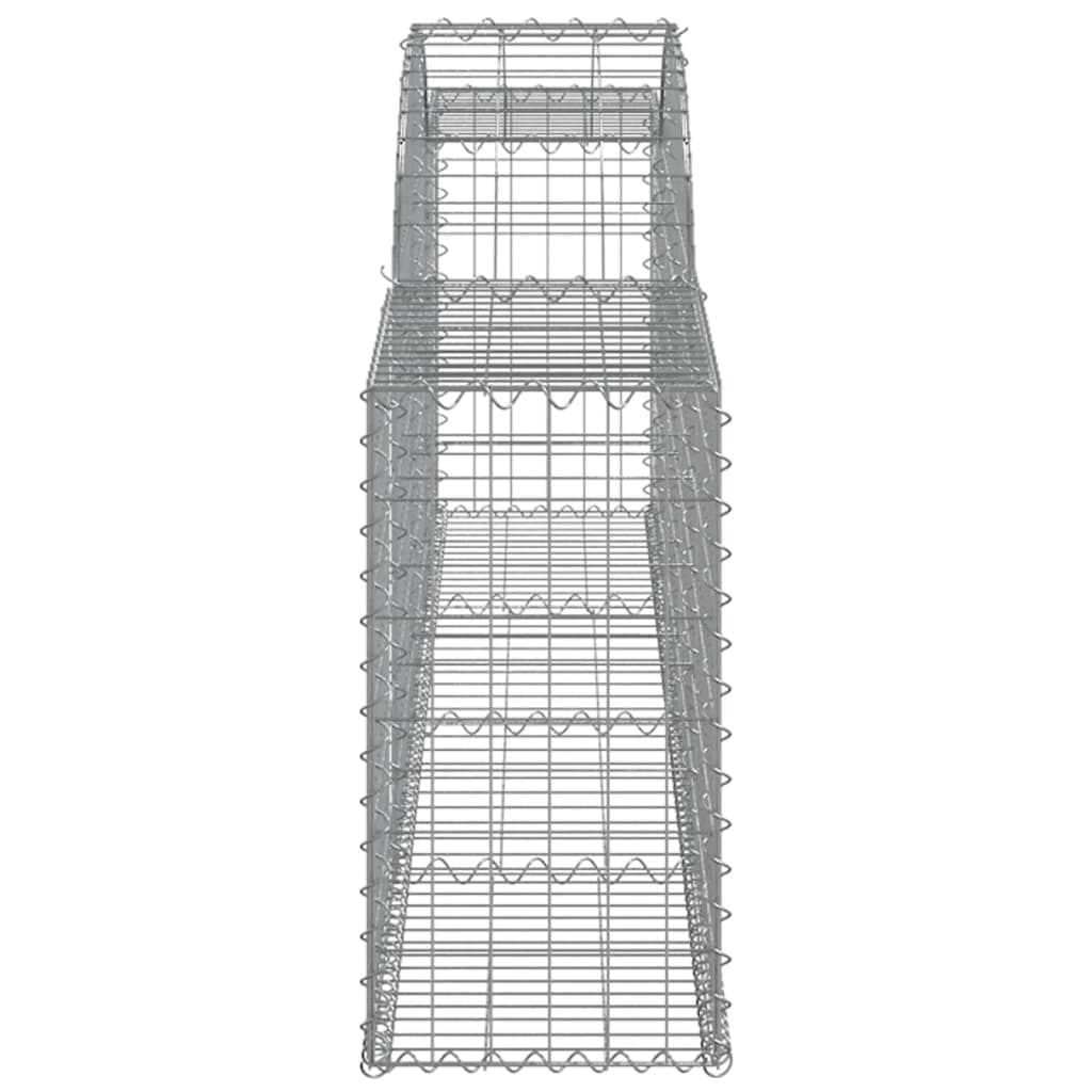 Arched Gabion Baskets 3 pcs 300x30x60/80 cm Galvanised Iron