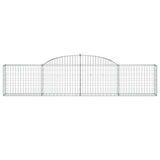 Arched Gabion Baskets 4 pcs 300x30x60/80 cm Galvanised Iron